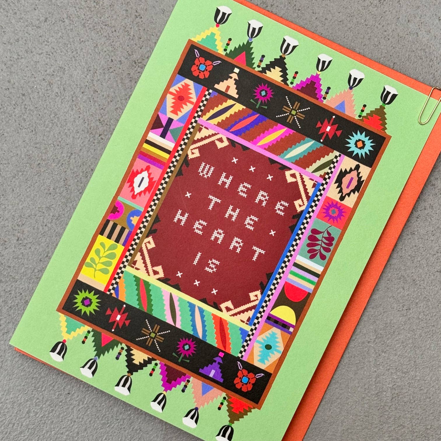 Decorative Rug Carpet New Home Housewarming Card