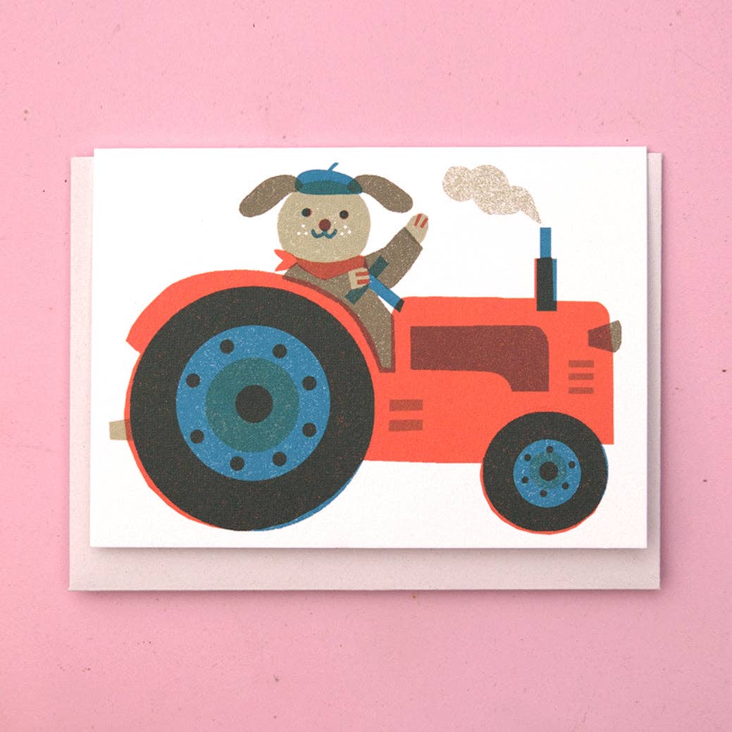 Tractor Mini Greetings Card