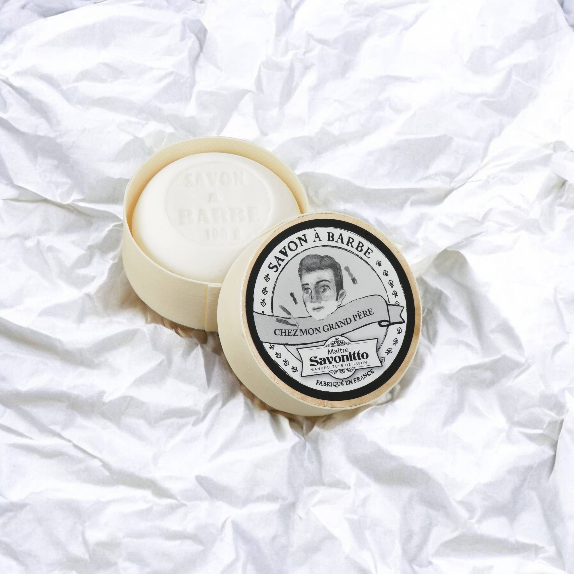 Shaving Soap in Wooden Box