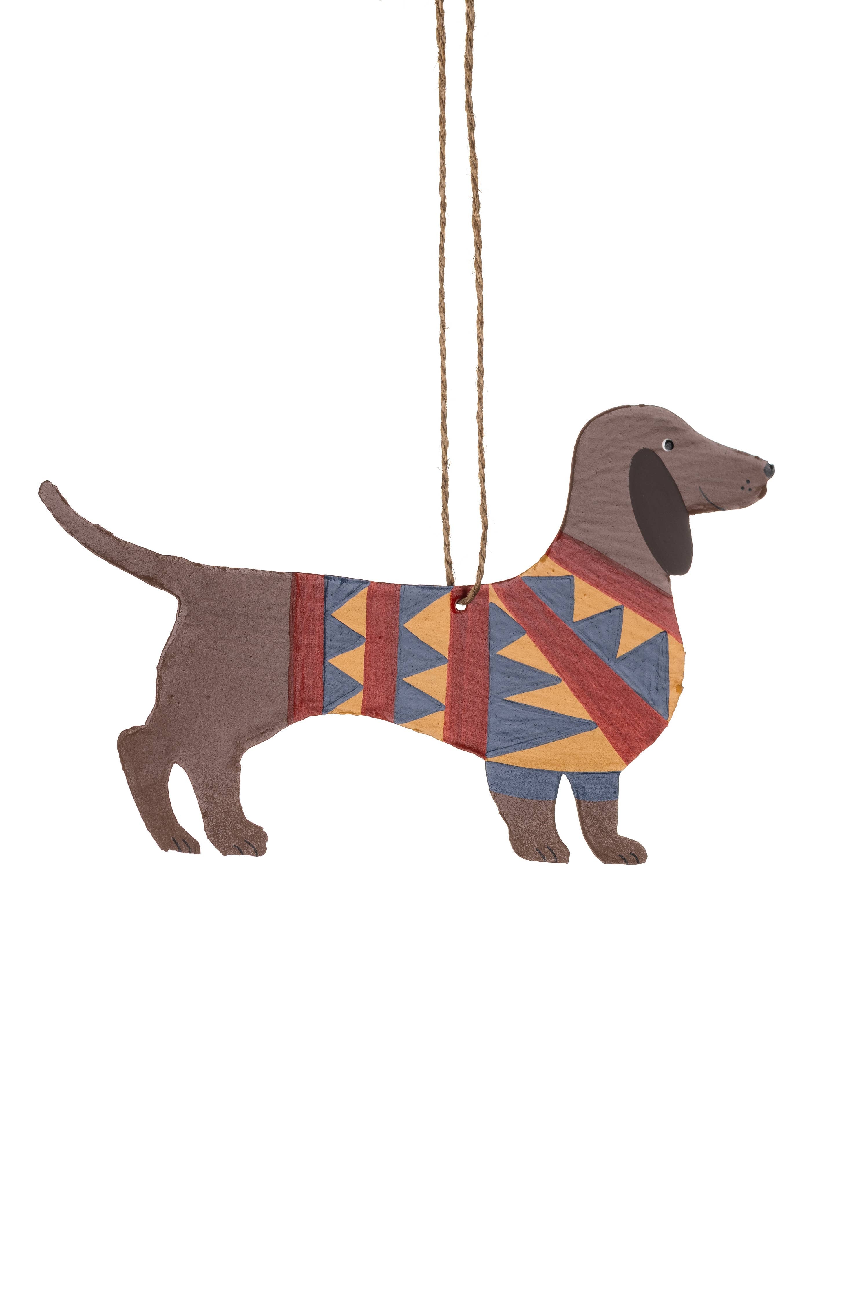 Sausage Dog In Jazzy Jumper