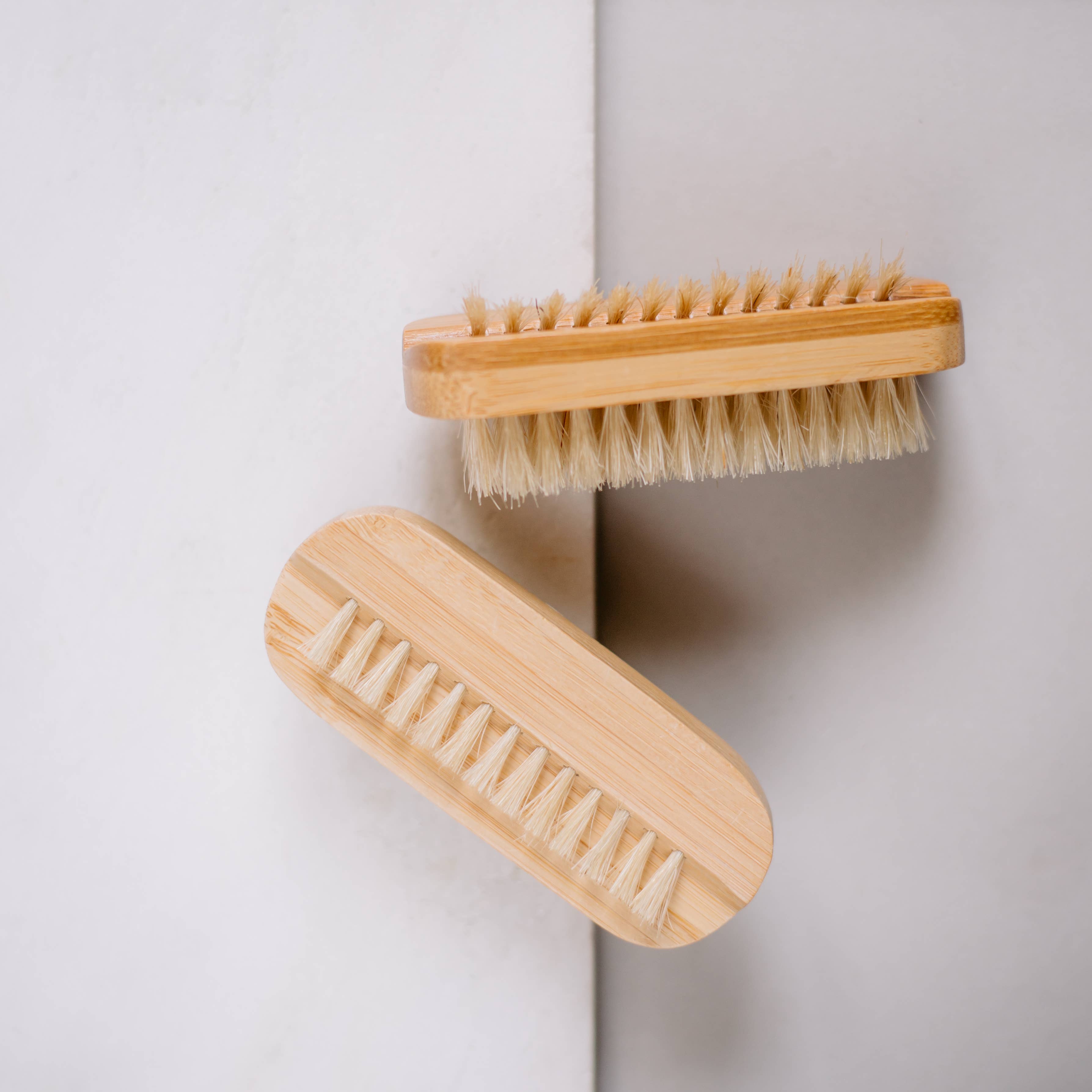 Light nail brush with natural bristles spa manicure