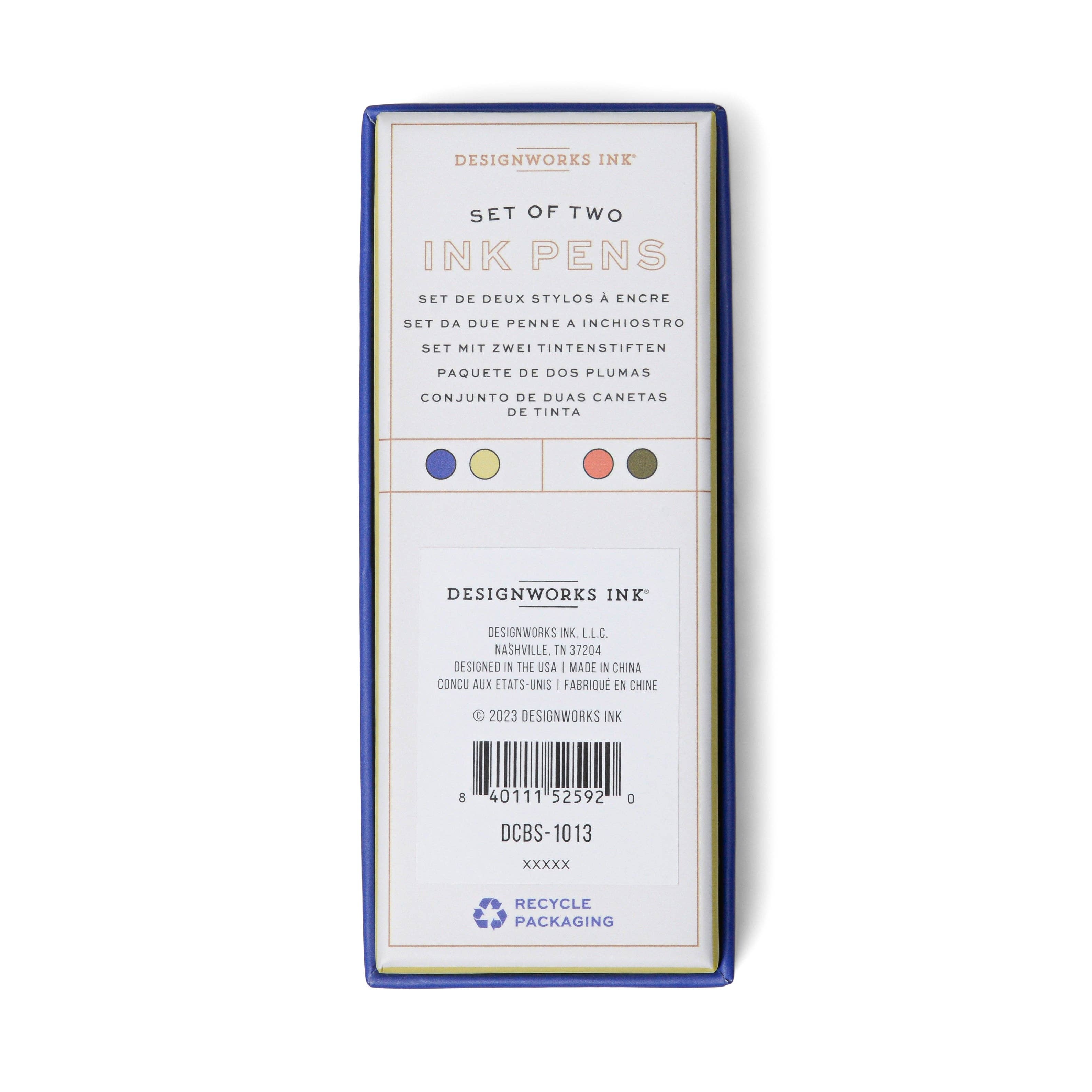 Designworks Ink Colour Block Pens - Cobalt & Green (Set 2)