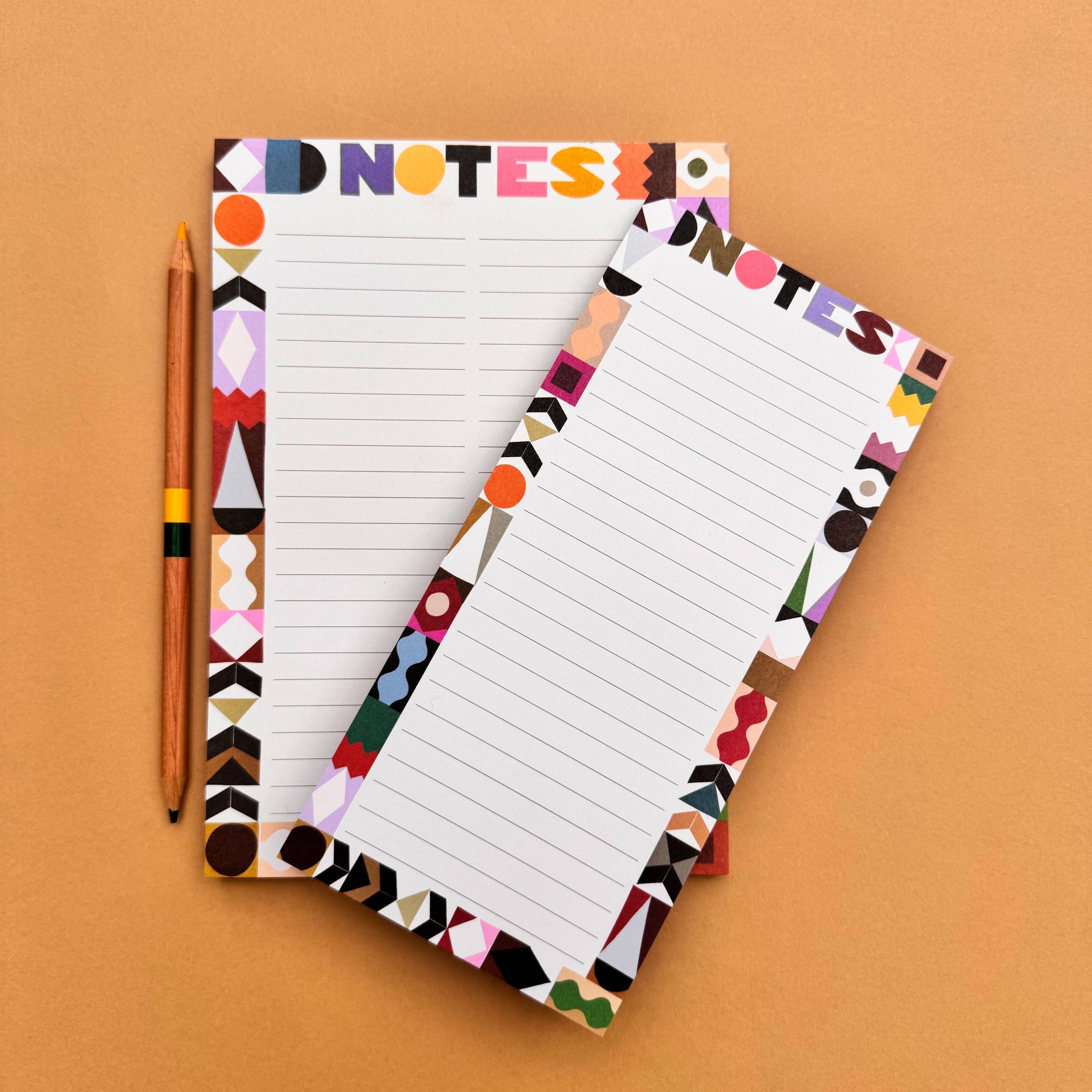 Border Illustrated Pattern Lined To-Do List Notepad PD-002