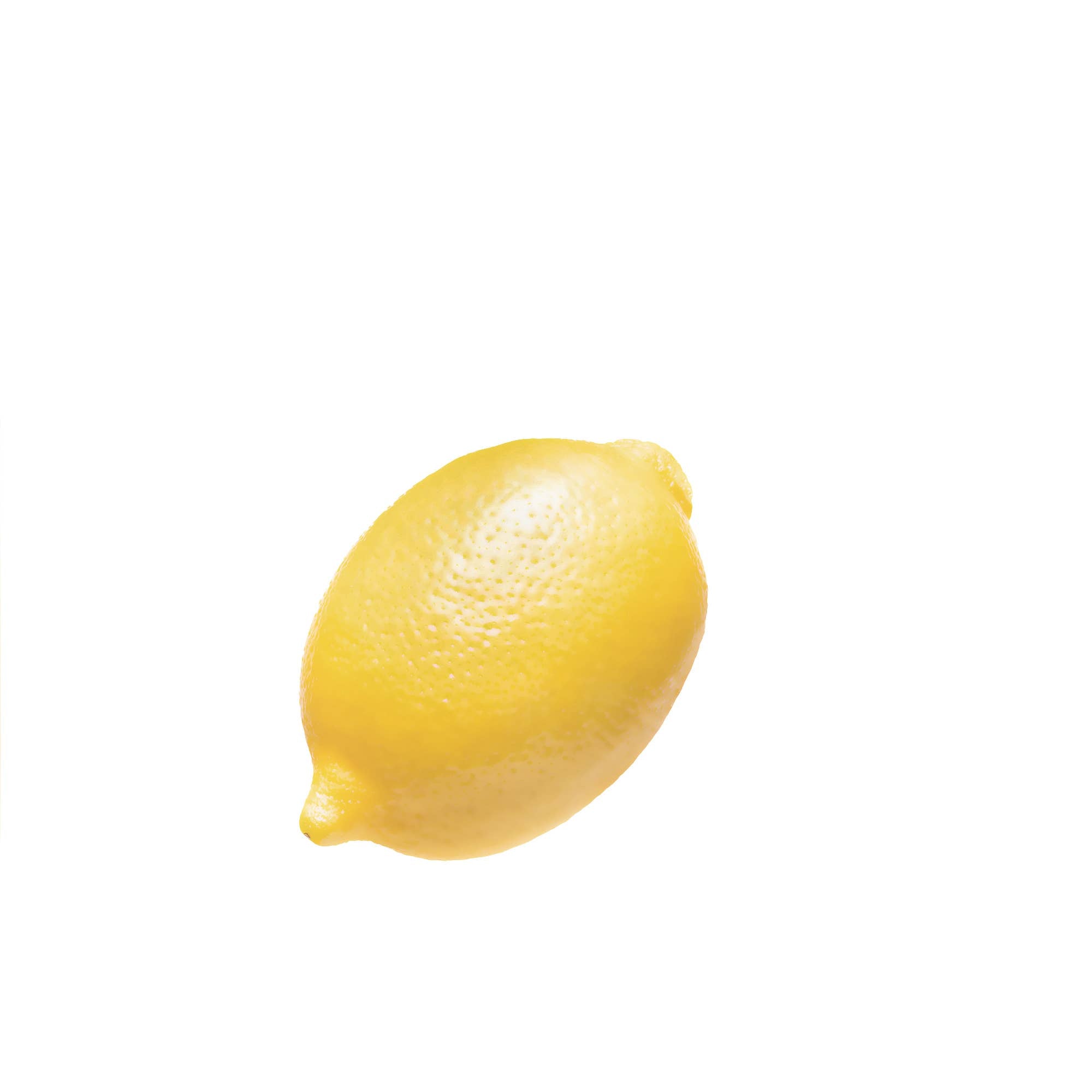 Yellow lemon-shaped soap on a white background