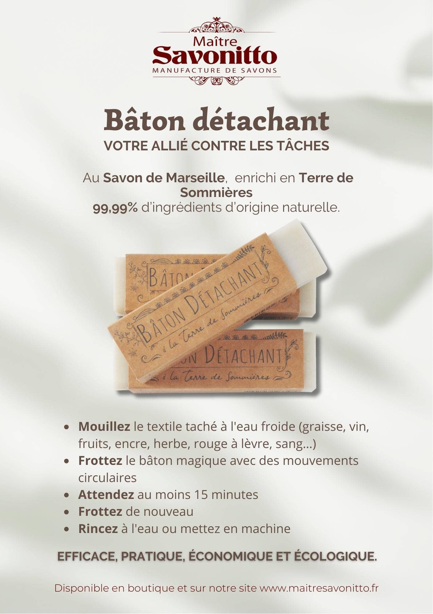 Stain Remover Stick with Sommières Clay