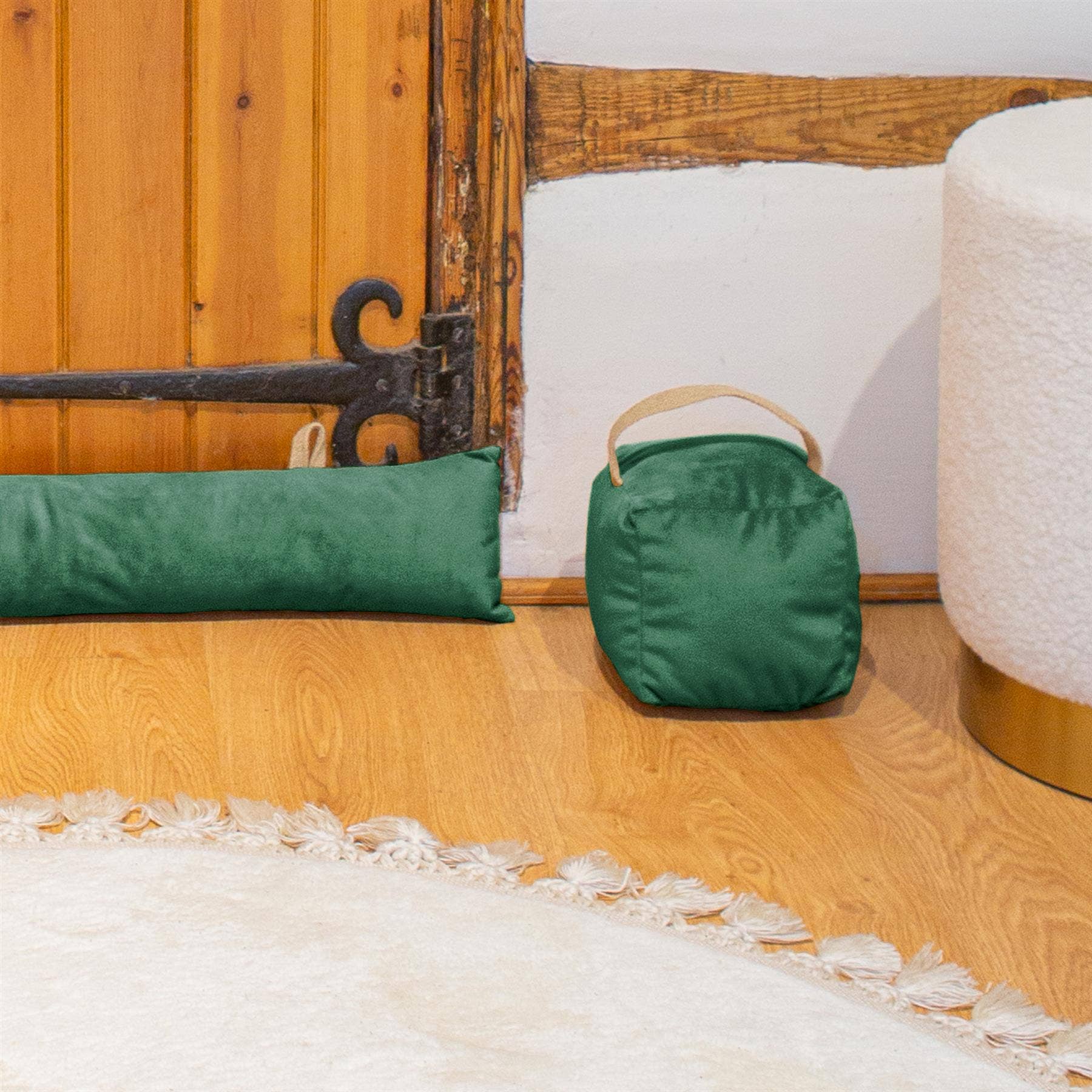 Velvet Draught Excluder -  Yellow