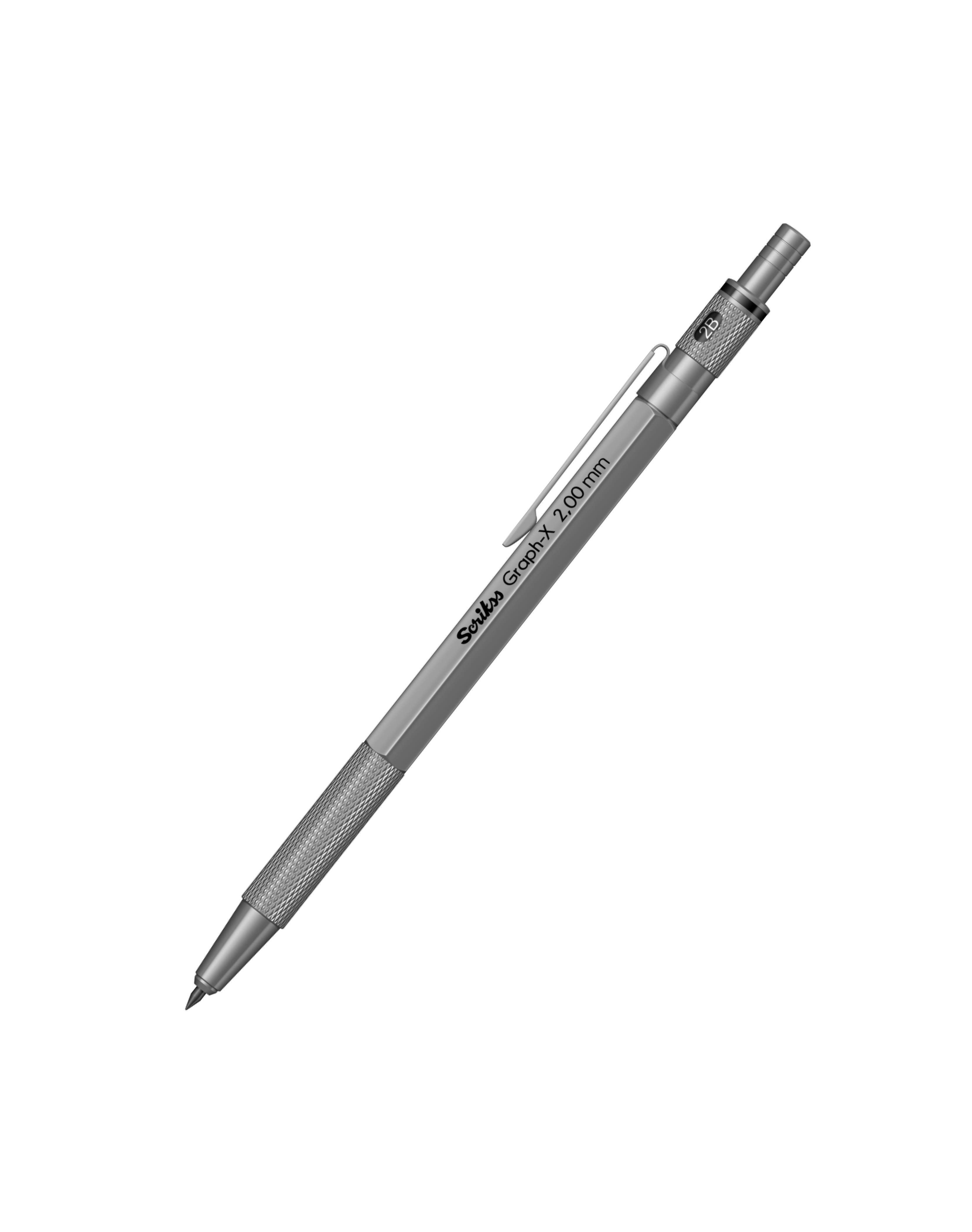 Scrikss Graph-X Mechanical Pencil 2.0mm: Satin Chrome