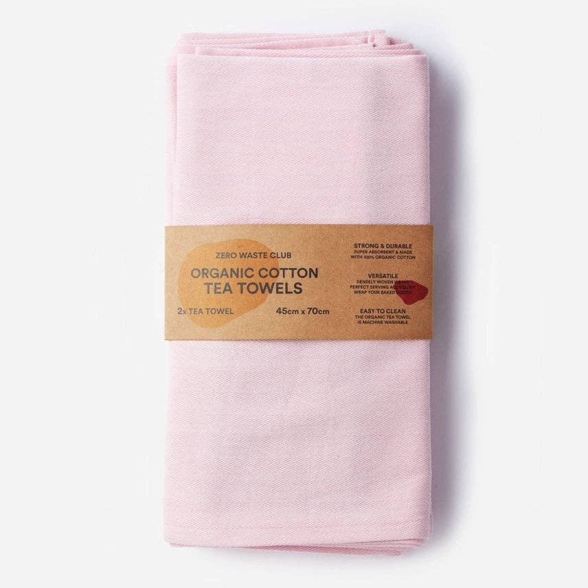 Organic Cotton Herringbone Weave Tea Towels – Pack of 2
