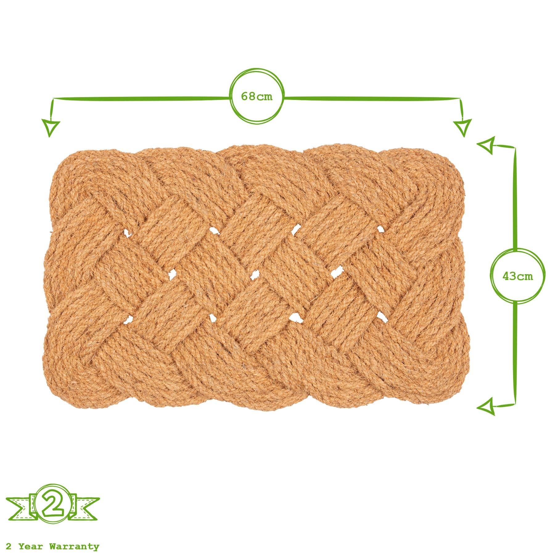 Natural Coir Knotted Door Mat