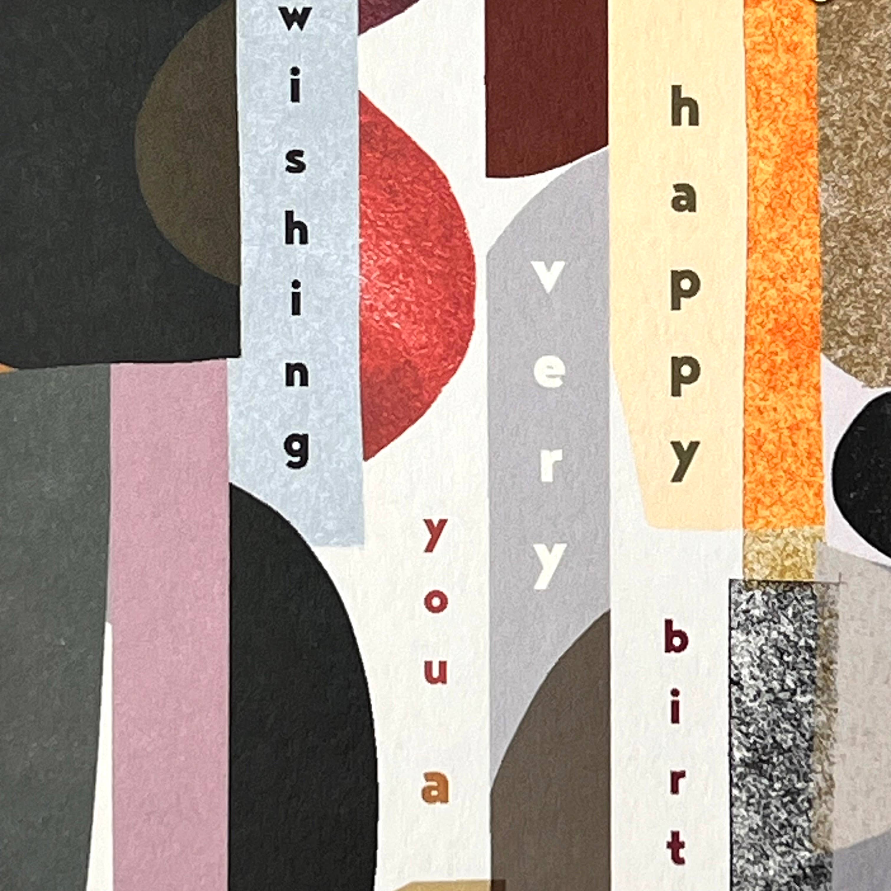 Affiliate:107 Grain Texture Birthday Art Greeting Card