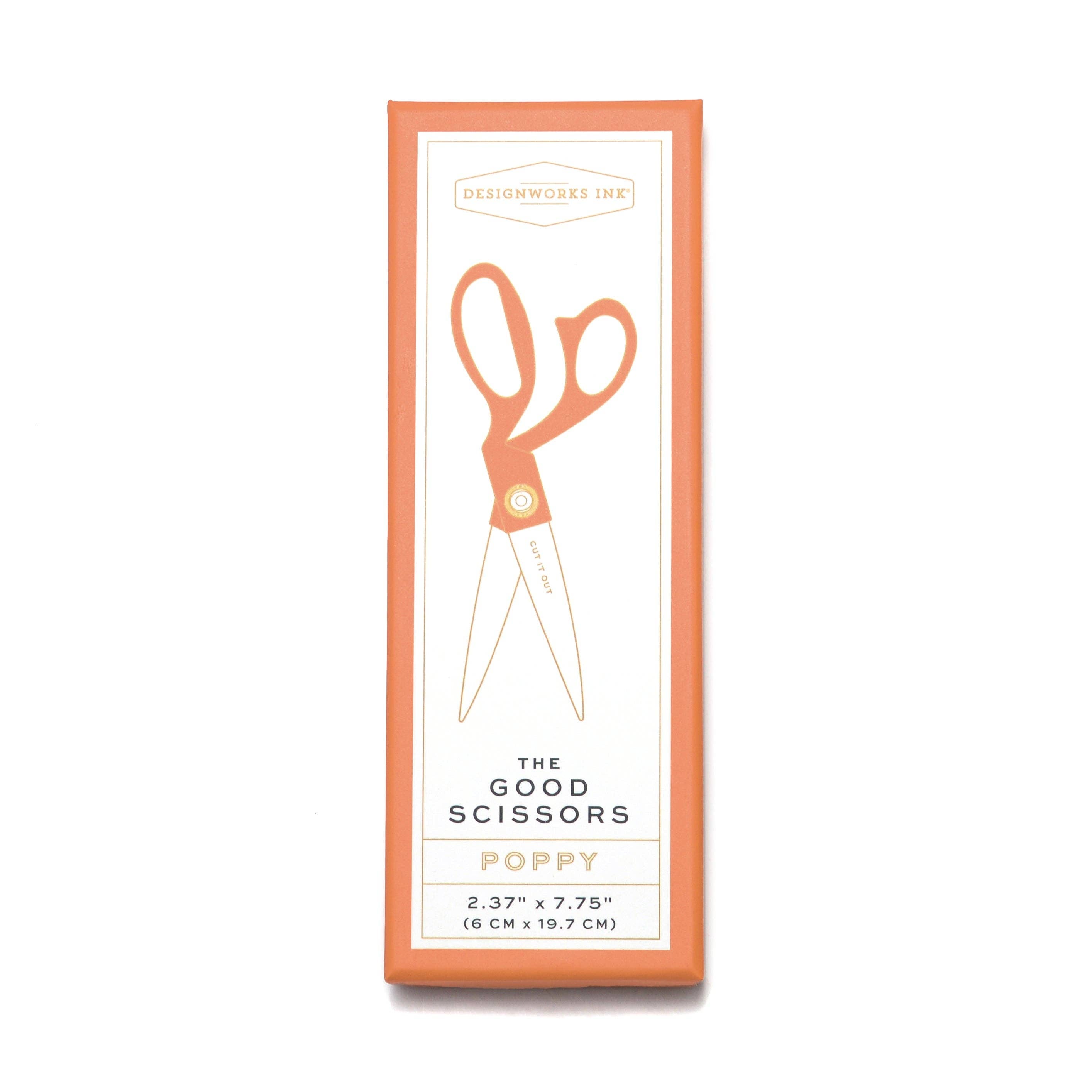 Designworks Ink Scissors Boxed - Poppy - Cut It Out