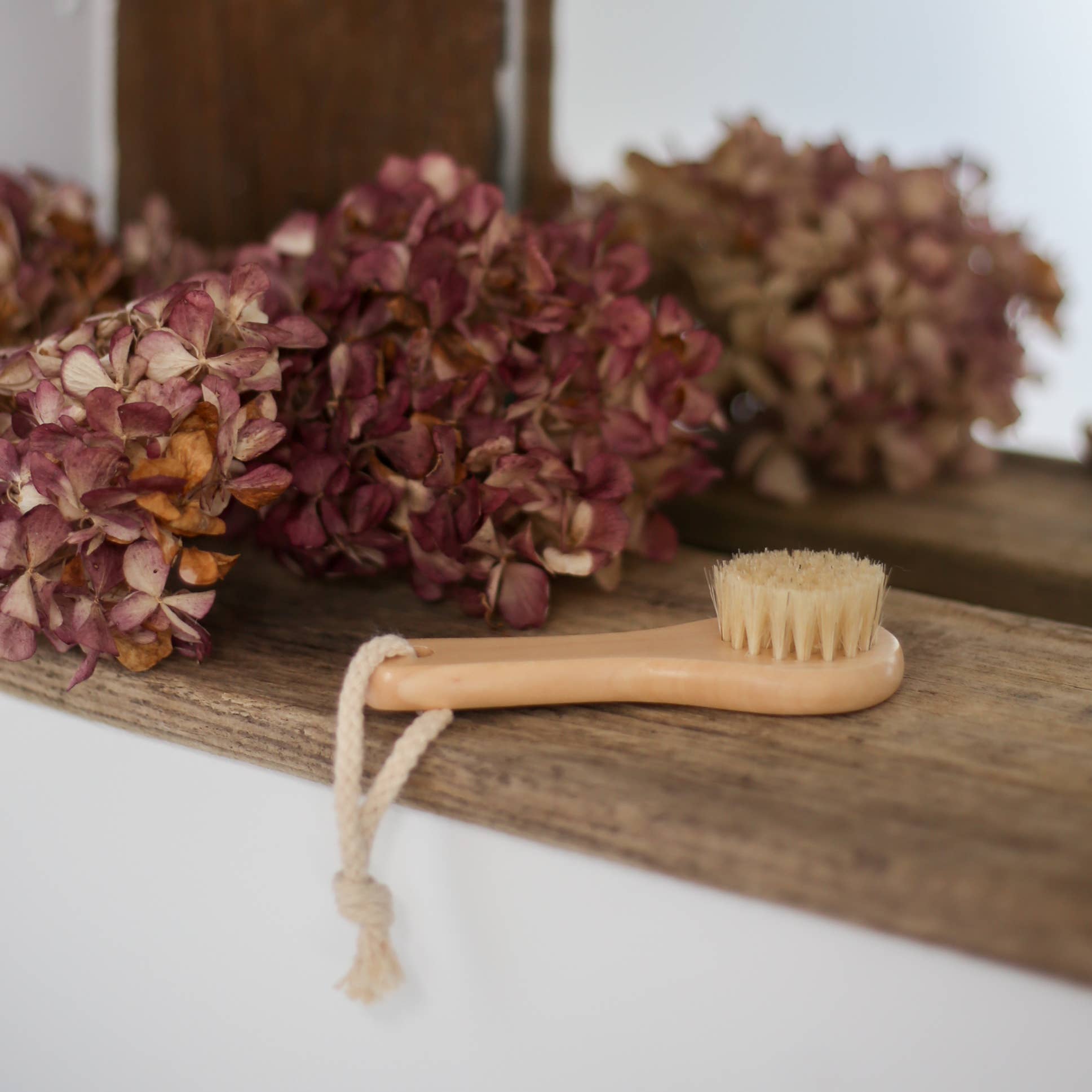 Wooden facial brush for spa eco nature