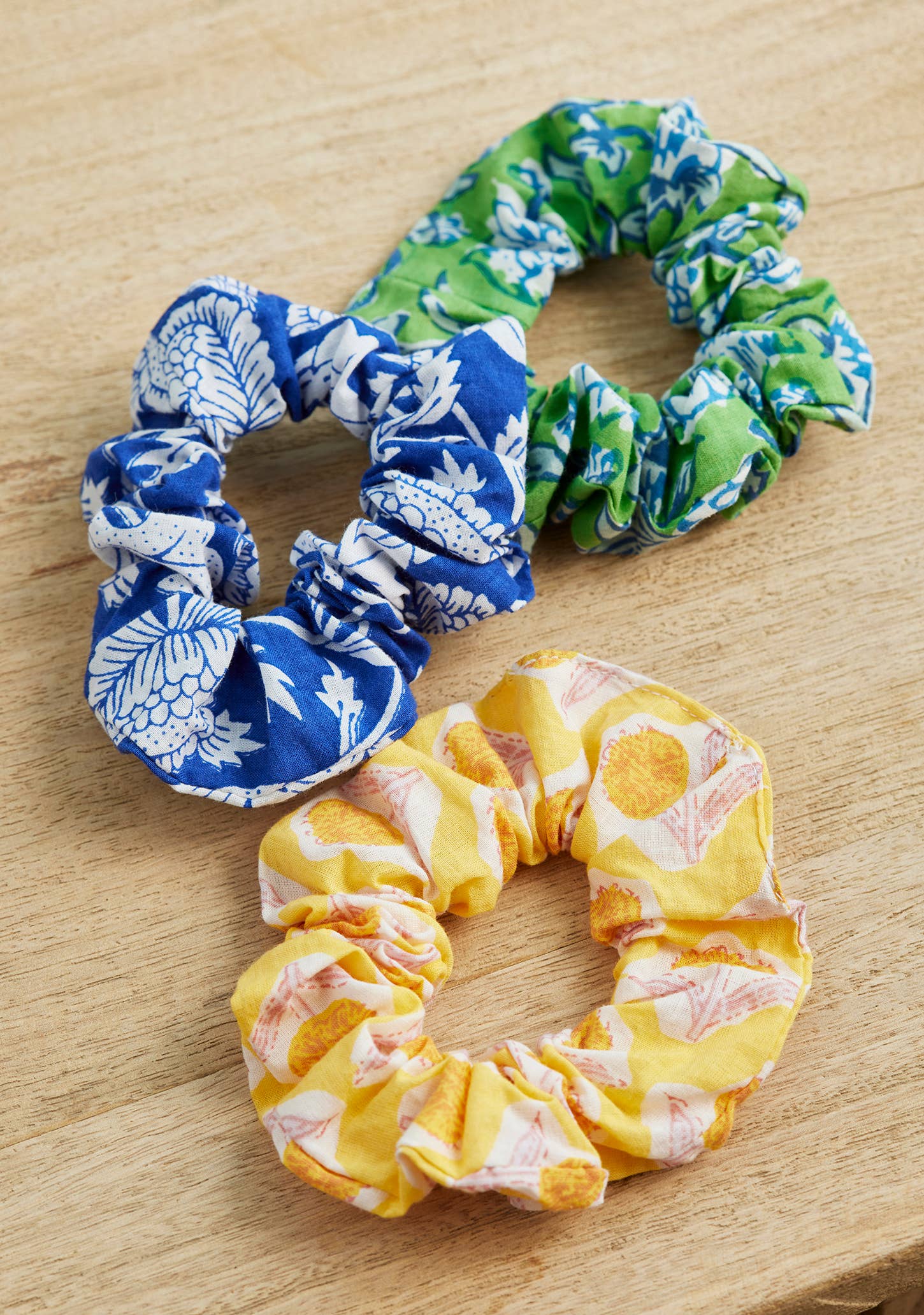 Block Handcrafted Print Scrunchie - Mixed Prints
