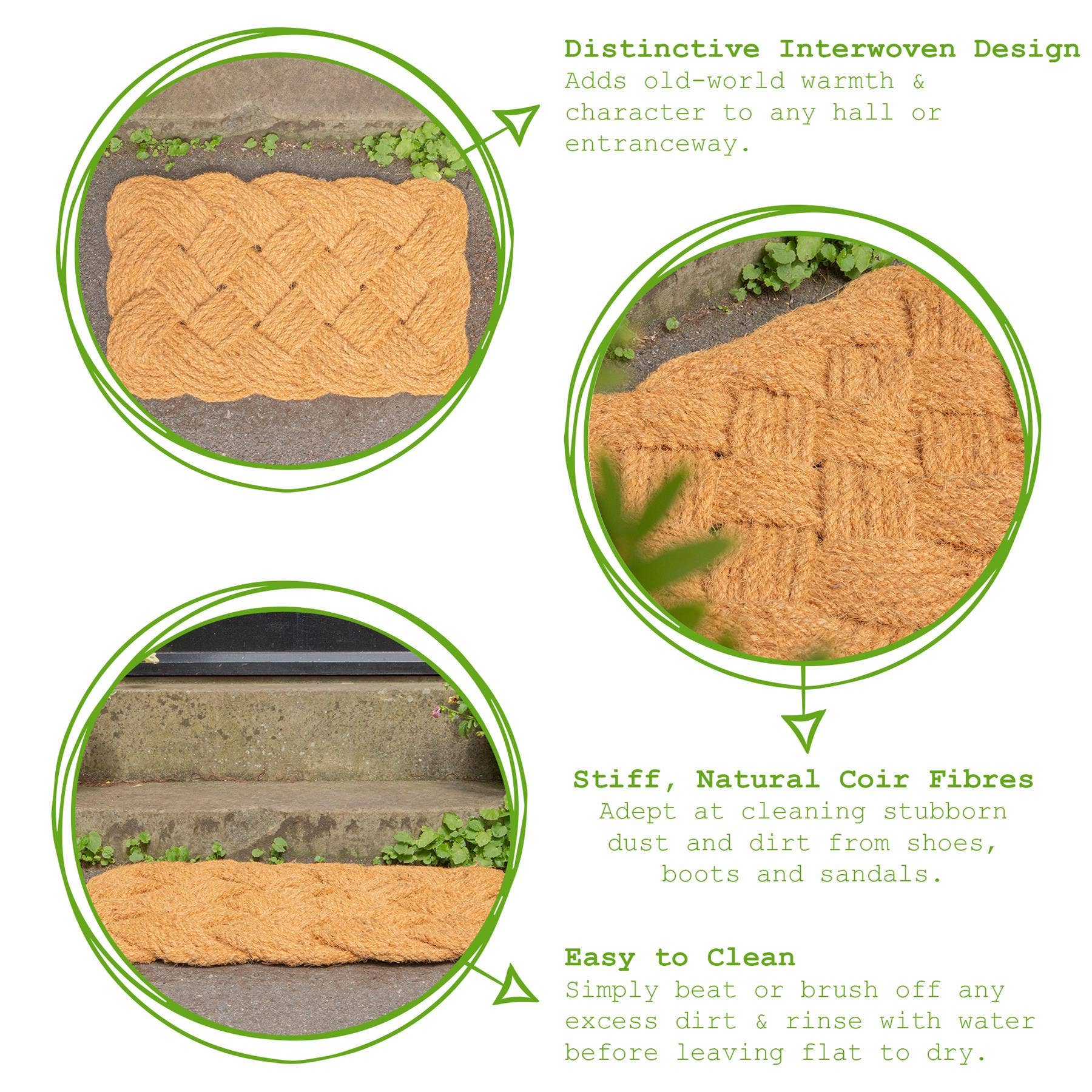 Natural Coir Knotted Door Mat