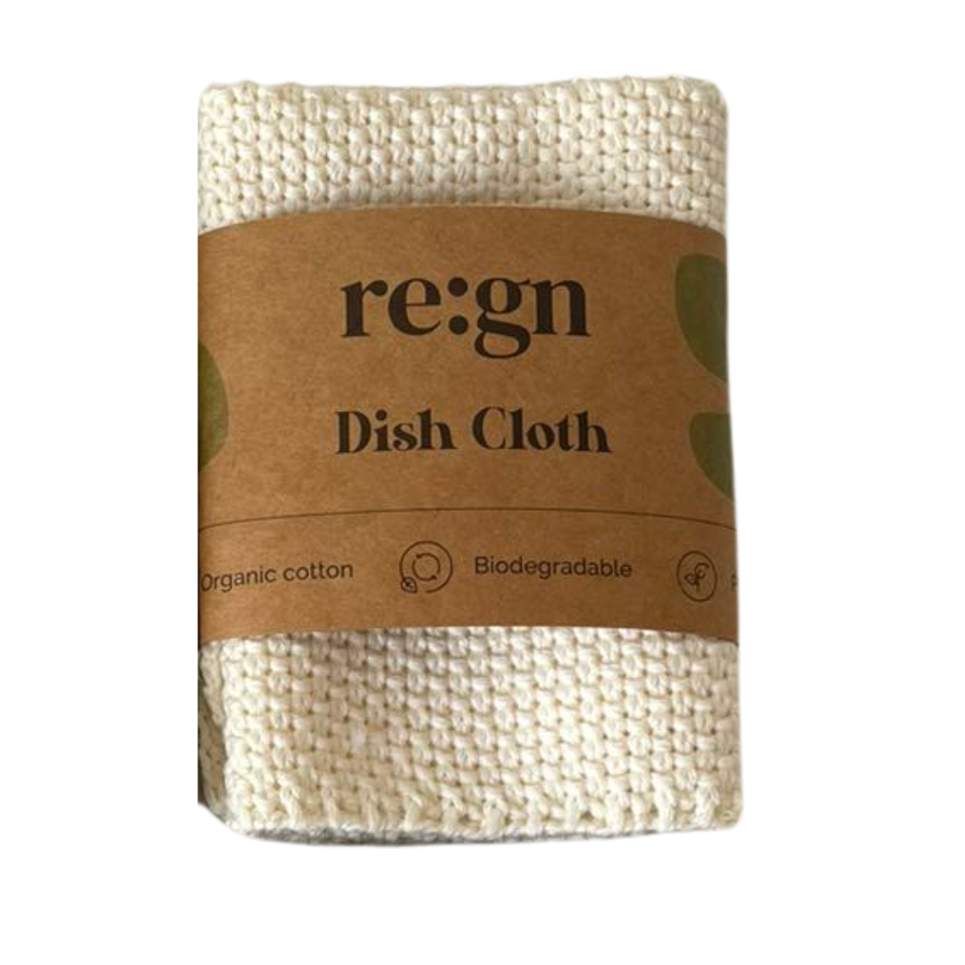 Organic Reusable Dish Cloths: Green