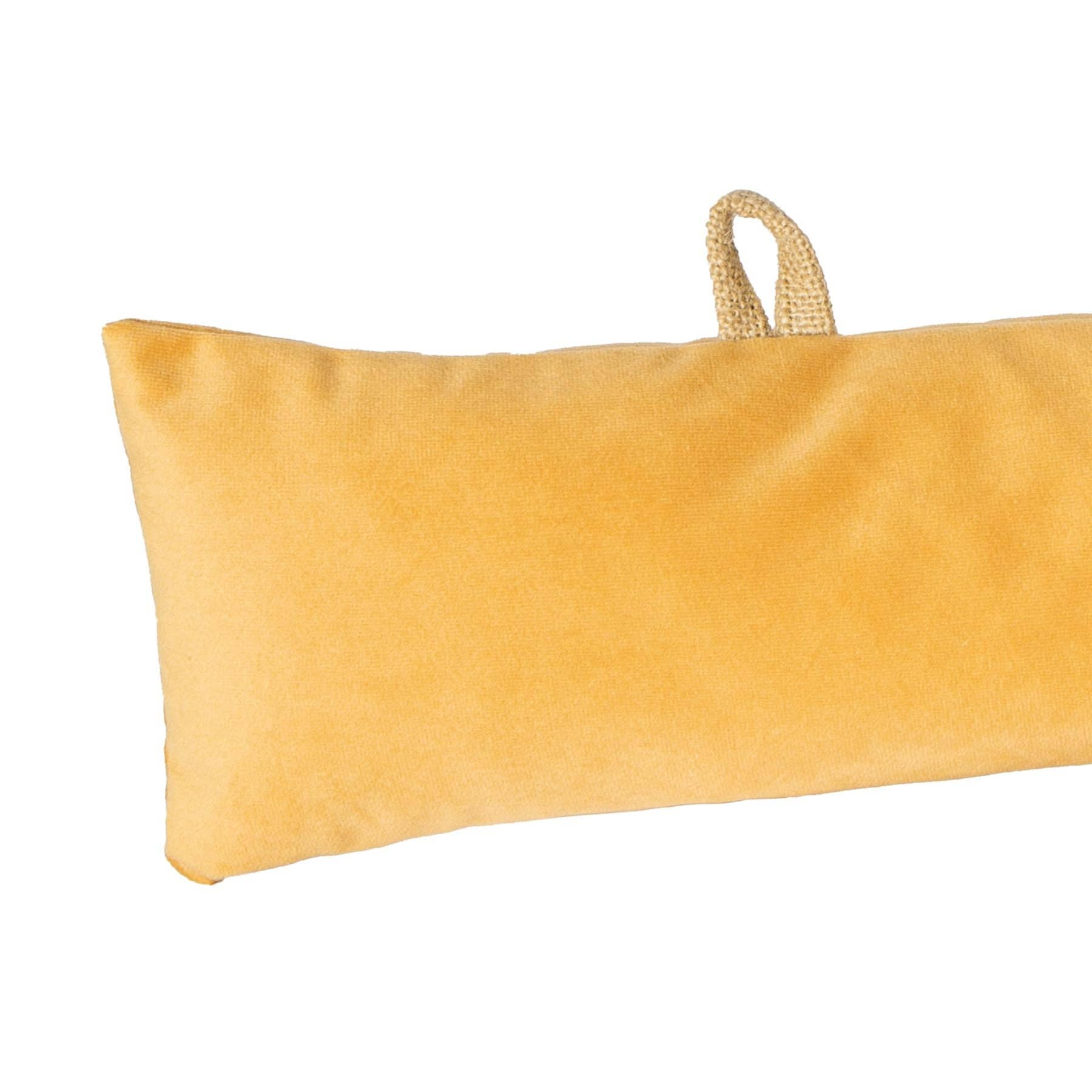 Velvet Draught Excluder -  Yellow