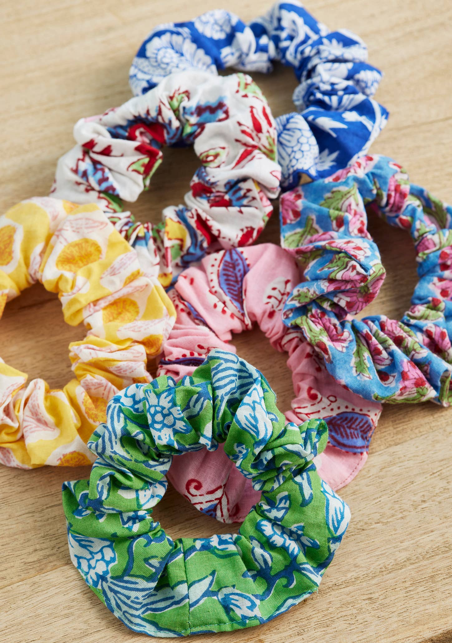 Block Handcrafted Print Scrunchie - Mixed Prints