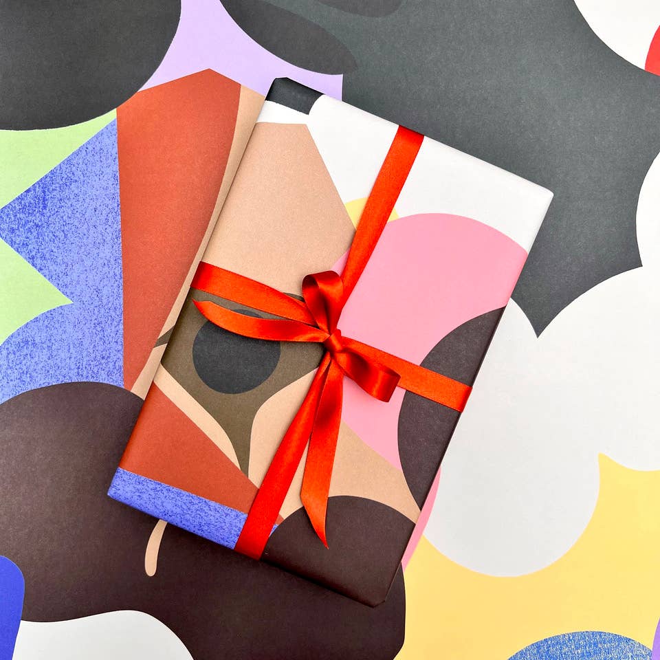 Abstract Colourful Collage Palette Art Gift Wrap