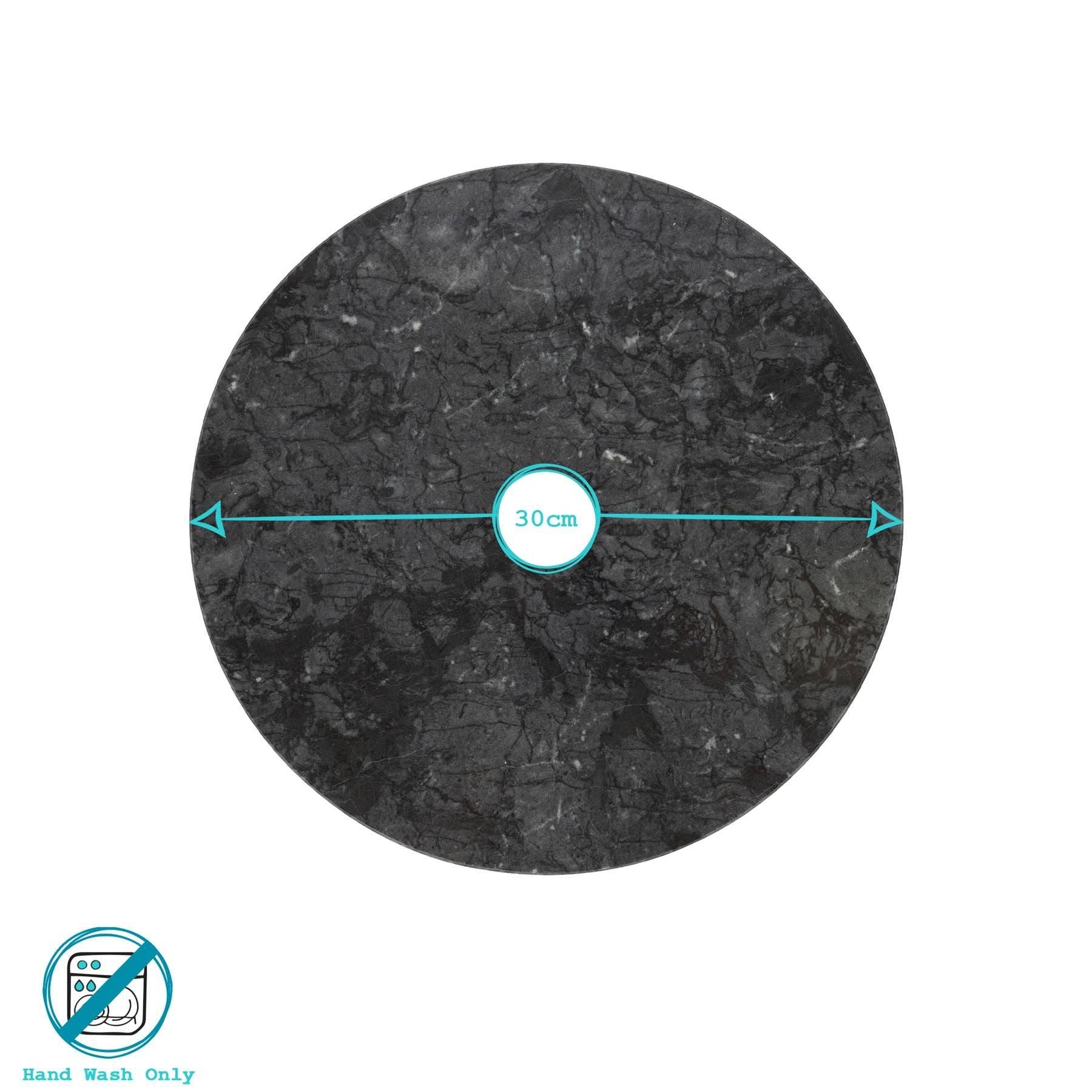 Round Marble Chopping Board - 30cm: White