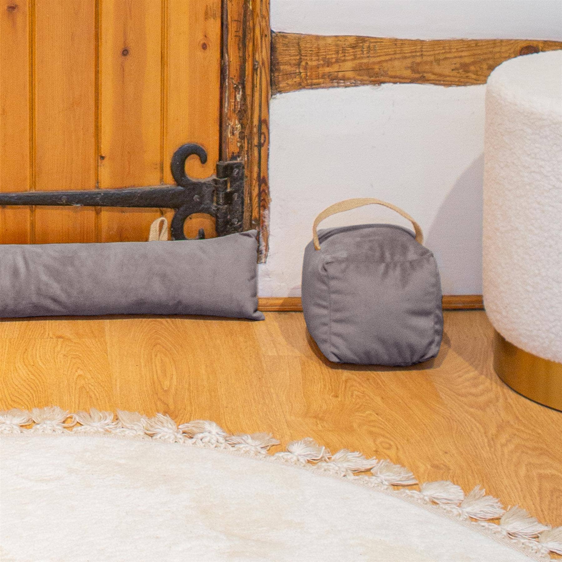 Velvet Draught Excluder -  Yellow