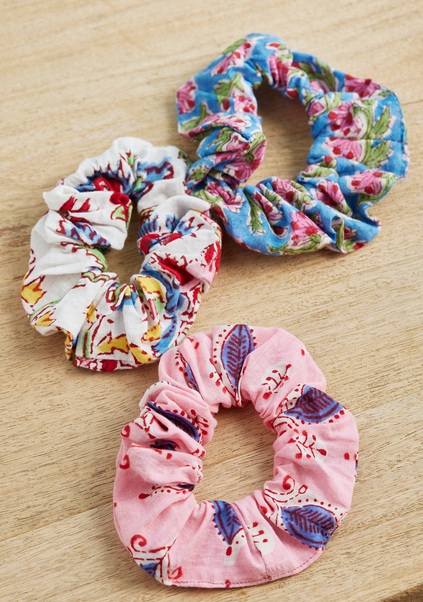 Block Handcrafted Print Scrunchie - Mixed Prints