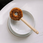 Coconut Scrubber Brush with Hard Bristles