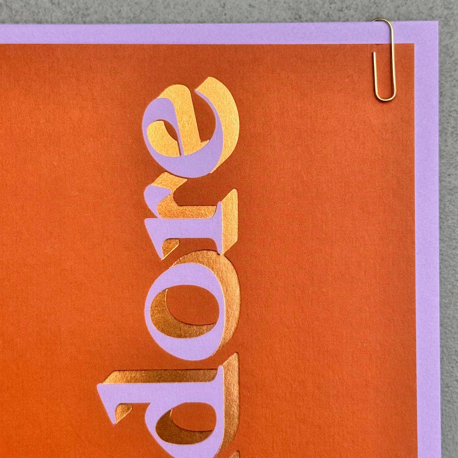 J'Adore Love Font Foiled Greeting Card