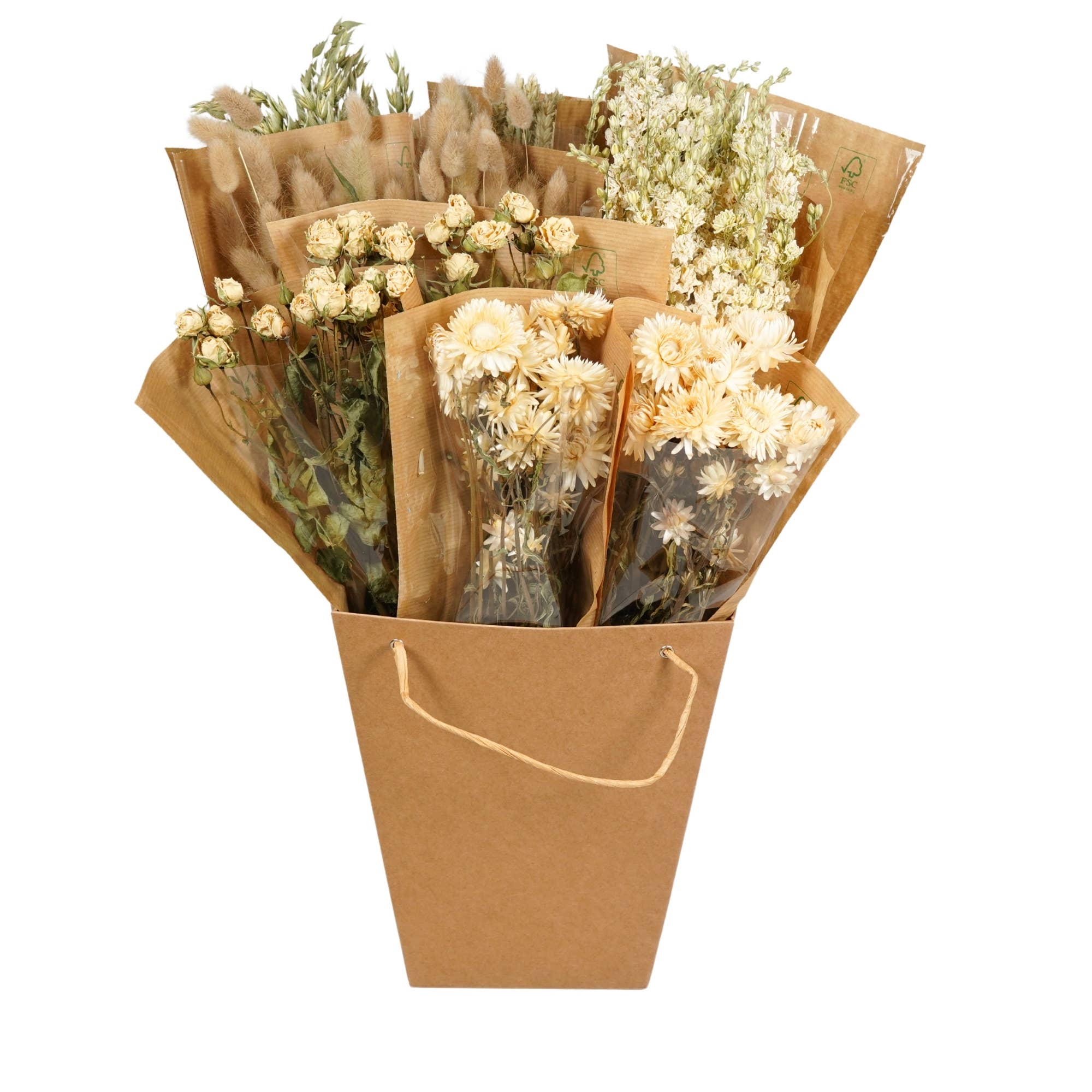 Cream Dried Flower Mix by Weight