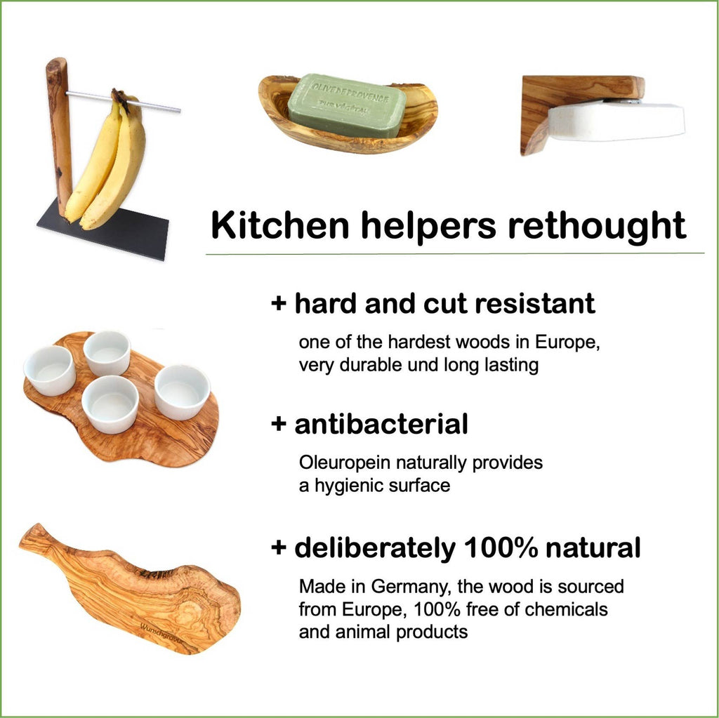100% wooden butter knives made from solid olive wood - All Good Things