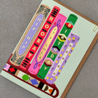 Decorative Book Library Foiled Birthday Greeting Card