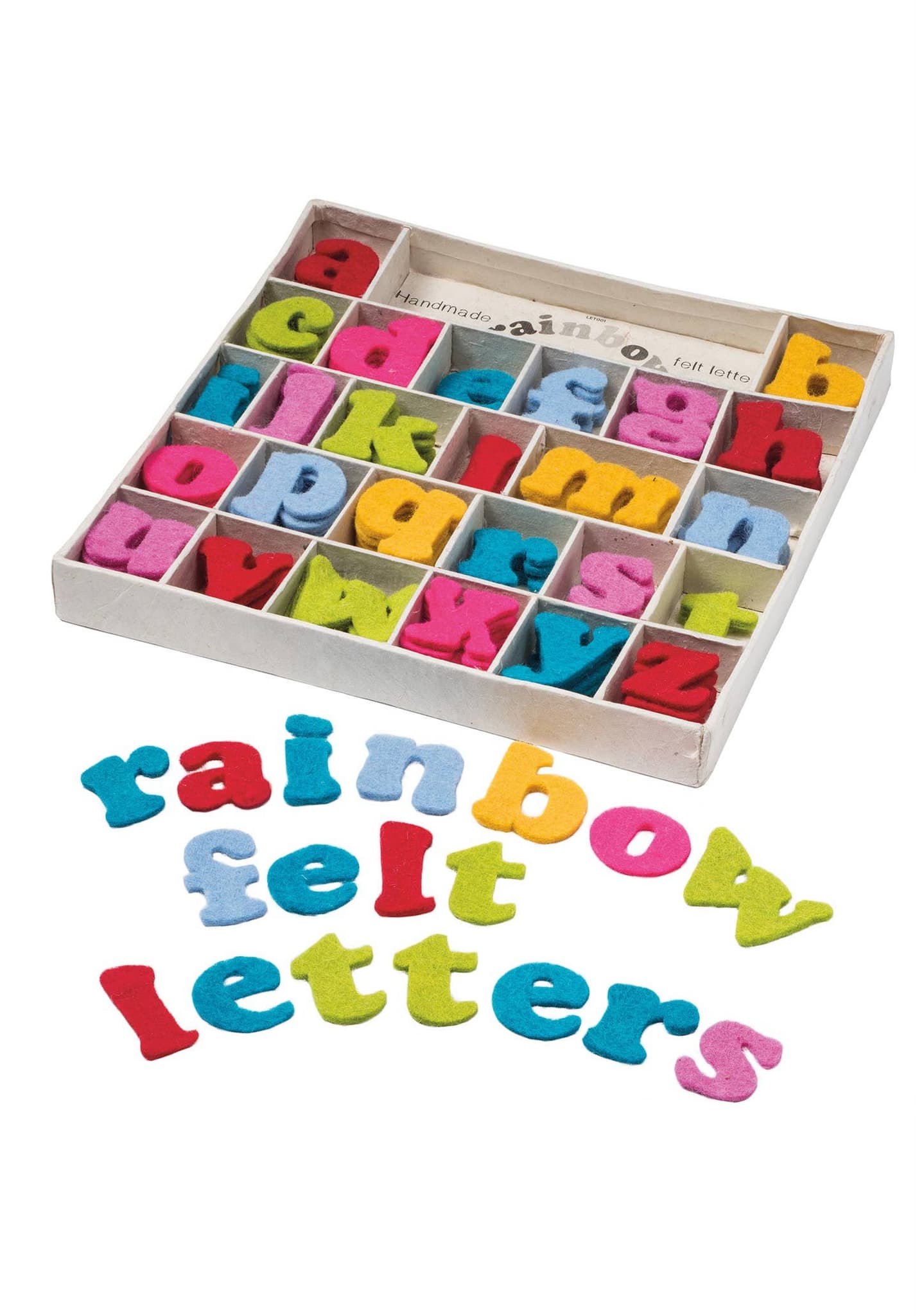 130 Felt Letters In Display Box - All Good Things