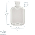 Harbour Housewares Hot Water Bottle - 2 Litres - Cream