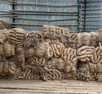 Jute Small Serving Basket in Indian Yellow/Natural, 24 cm