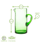1L Jebel Recycled Glass Water Jug - Green - All Good Things