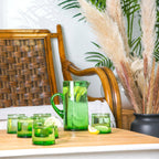 1L Jebel Recycled Glass Water Jug - Green - All Good Things