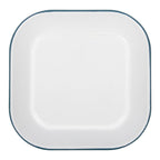 24.5cm x 24.5cm White Square Enamel Baking Tray - By Argon Tableware: Green - All Good Things