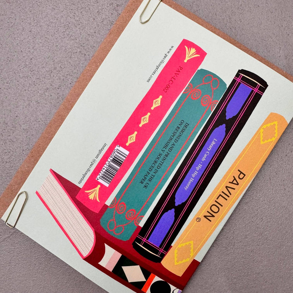 Decorative Book Library Foiled Birthday Greeting Card