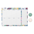 Weekly Planner Pad, Week To View, Organiser, Floral Design