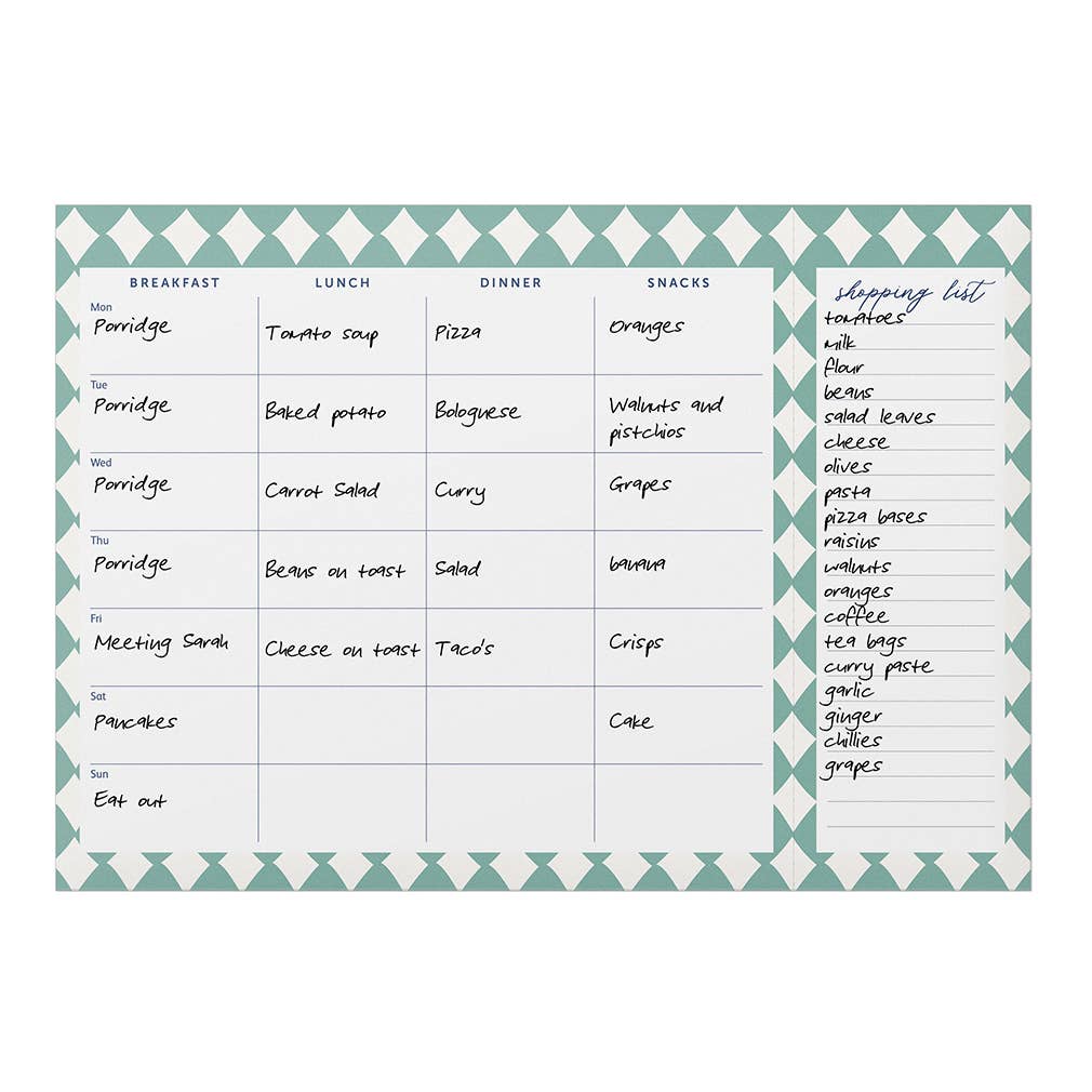 Magnetic Weekly Meal Planner Pad & Tear Off Shopping Lists