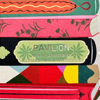 Library Patterned Book A6 Buckram Foiled Notebook