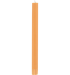 Beeswax candle on a white background