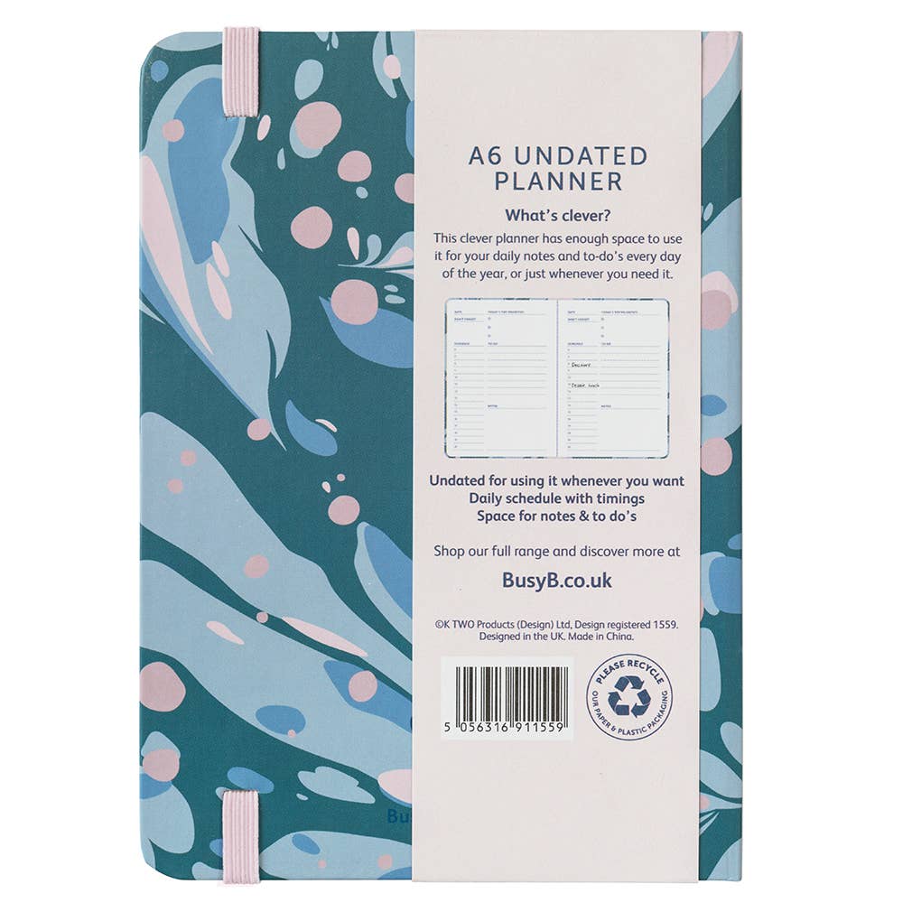 A6 Undated Planner Diary - Pine Marble - Day A Page Layout