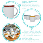 Argon Tableware White Enamel Espresso Cup - 130ml - Yellow