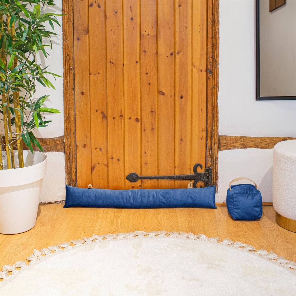 Velvet Draught Excluder -  Yellow