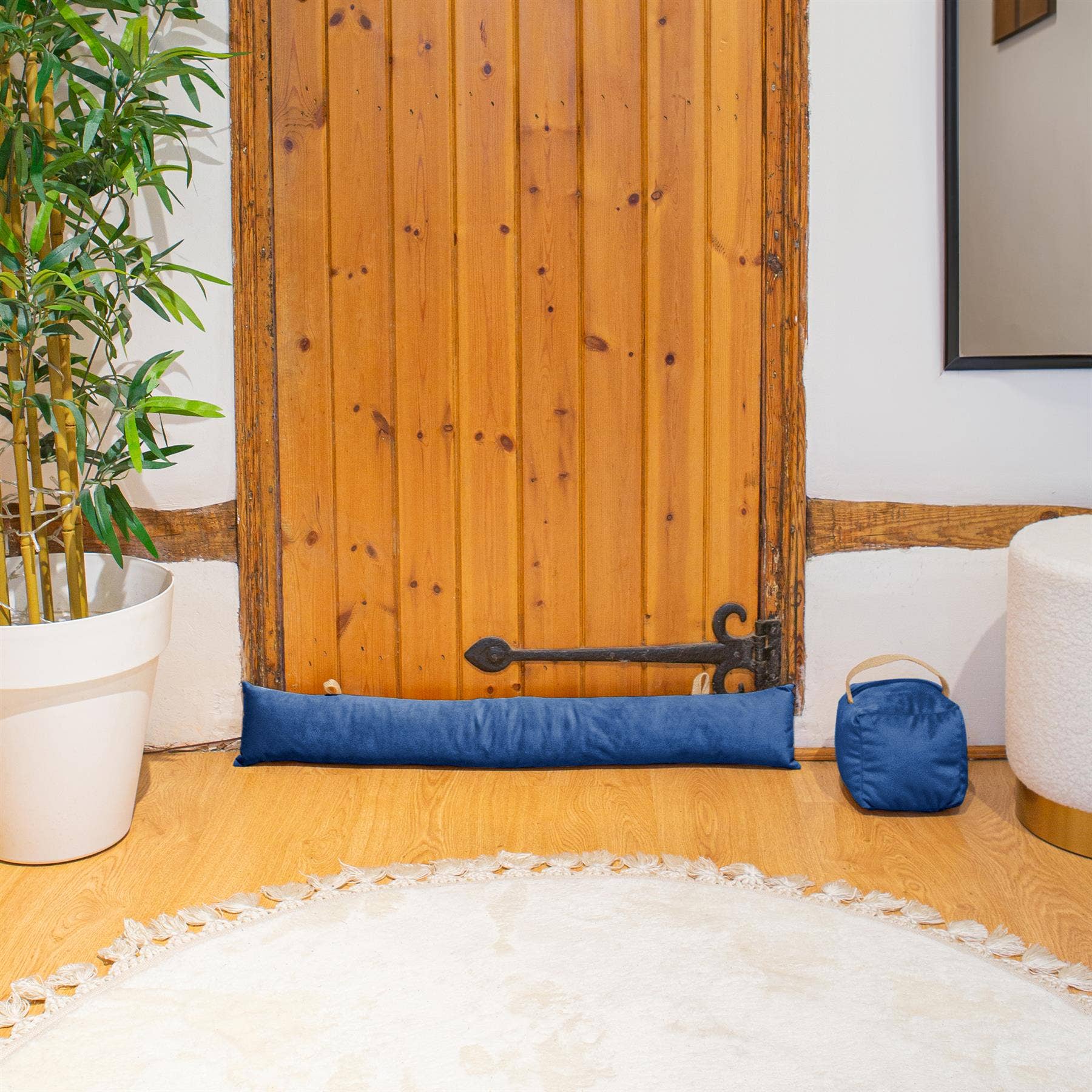 Velvet Draught Excluder -  Yellow