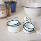 4pc White & Green Enamel Measuring Cups Set - All Good Things