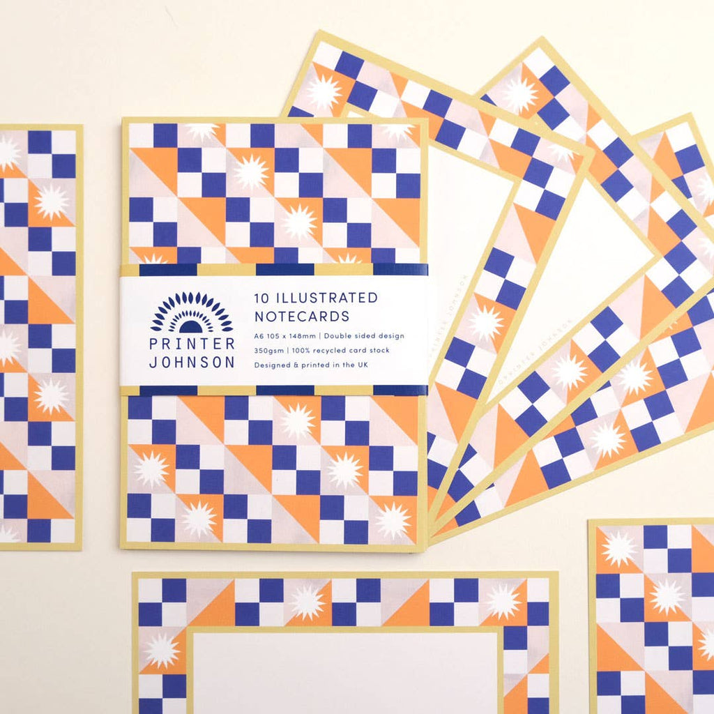 Geometric Notecard Set | Pack of 10