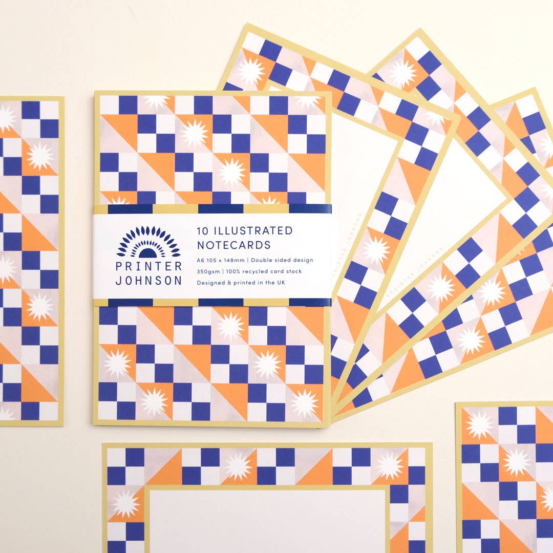 Geometric Notecard Set | Pack of 10
