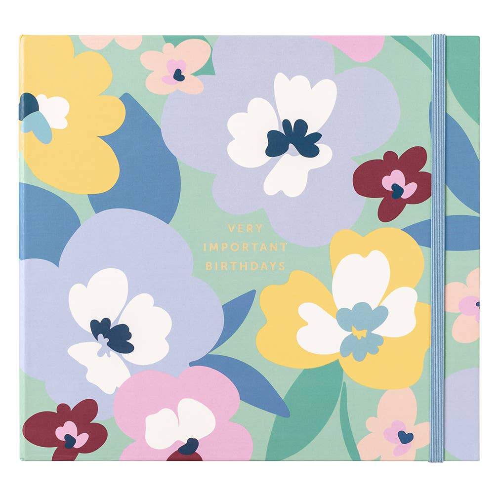 Birthday Card Book - Floral - Storage Pocket & Reminders