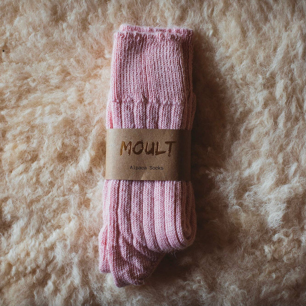 Alpaca Socks: Fawn / Medium(UK8-10)